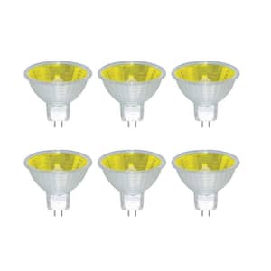 50-Watt MR16 Dimmable GU5.3 2-Pin Base Narrow Spot Halogen Light Bulb in Yellow (6-Pack)