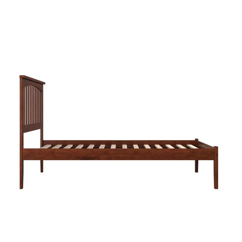 Mission Walnut Brown Solid Wood Frame Queen Platform Bed - thumbnail 3