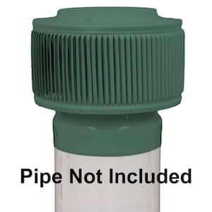 6 in. D Green Aluminum Aura PVC Vent Cap Exhaust Static Roof Vent with Adapter for Sch. 40 or Sch. 80 PVC Pipe