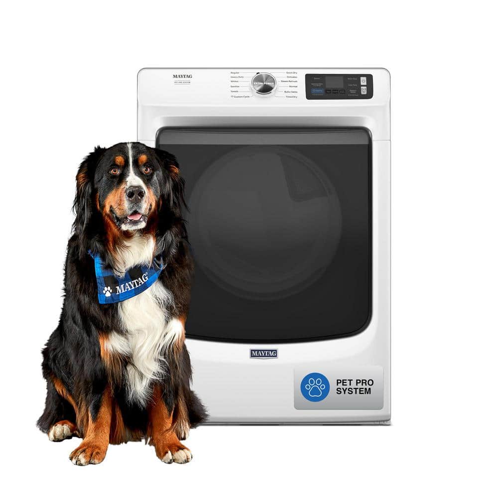 7.4 cu. ft. vented Front Load Gas Dryer in White with Pet Pro Option