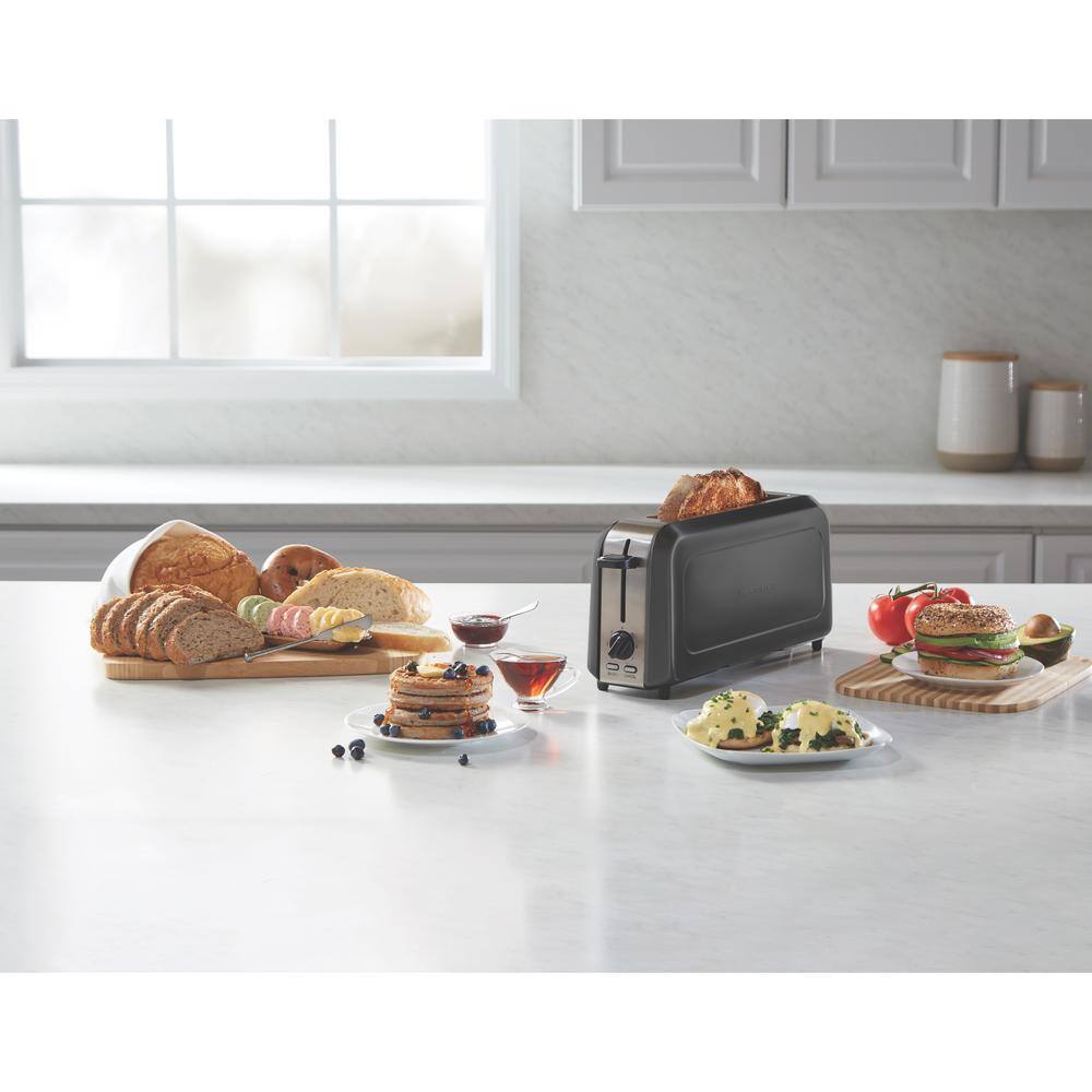 Hamilton Beach Black Stainless Steel Long Slot 2-Slice Toaster