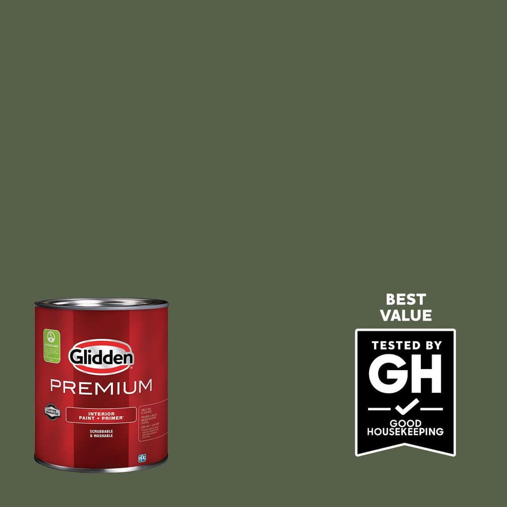 Glidden Premium 1 qt. PPG1124-7 Grape Leaves Satin Interior