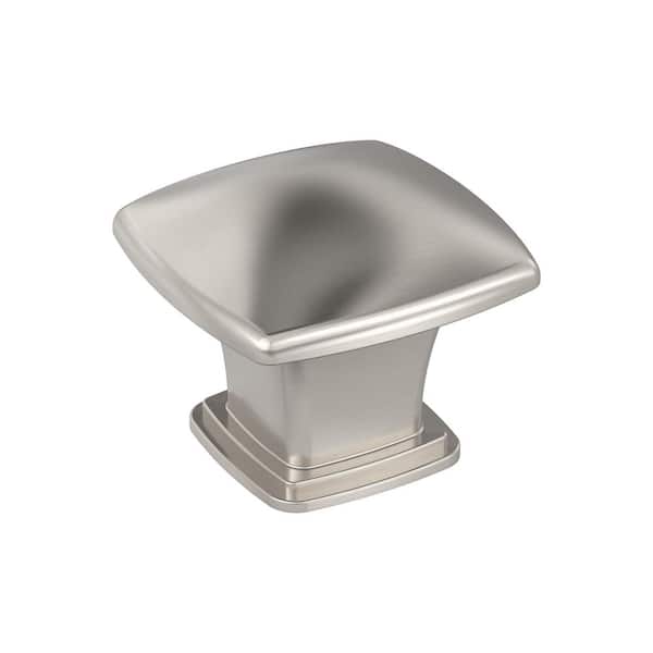 Amerock Garfield 1-3/16 in. Traditional Satin Nickel Square Cabinet Knob