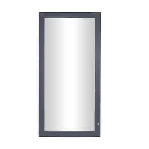 65 in. x 33 in. Rectangle Framed Gray Wall Mirror