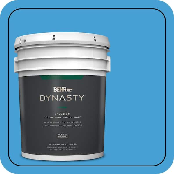 BEHR DYNASTY 5 gal. #P500-5 Peaceful River Semi-Gloss Enamel Exterior Stain-Blocking Paint & Primer