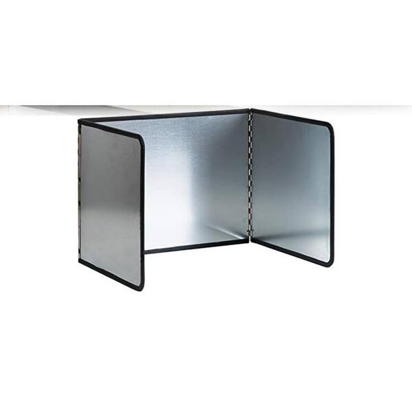 3-Sided Splatter Guard, Foldable Stainless Steel Oil Splatter Screens for Frying, Oil Splash Insulation Board