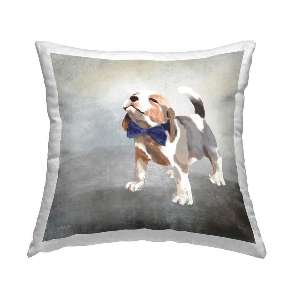 Adorable Puppy with Bow Brown Print Polyester 18 in. x 18 in. Throw Pillow price history on PriceWatchPro