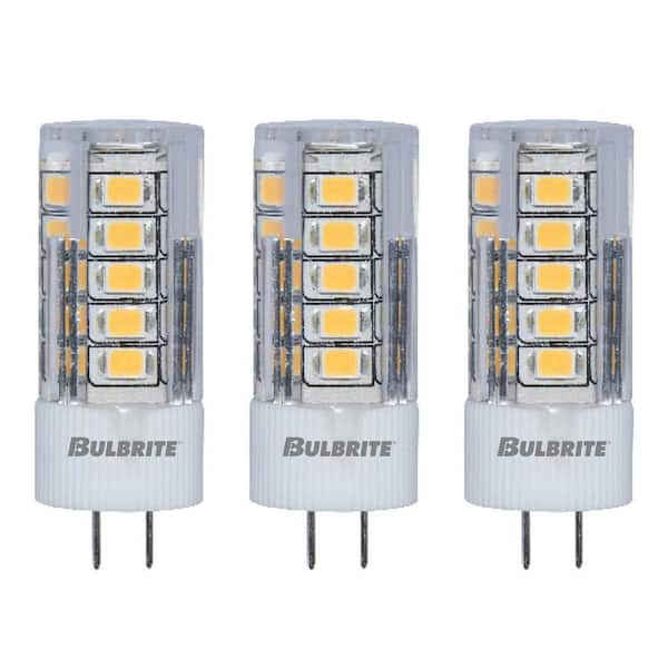 Bulbrite 30 - Watt Equivalent Warm White Light JC (G4) Bi-Pin, Dimmable Clear LED Light Bulb 2700K (3-Pack)