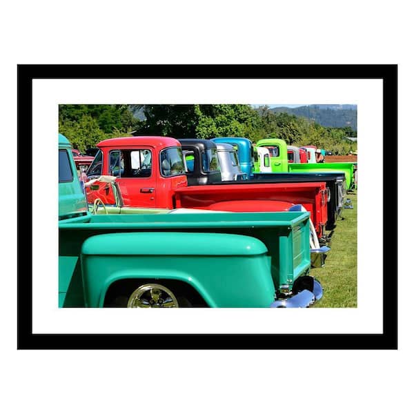 VENICE BEACH Collections CLASSIC FORD TRUCKS Framed Print by Unknown 1 Piece Framed Graphic Print Abstract Poster Art Print 18 in. x 14 in.