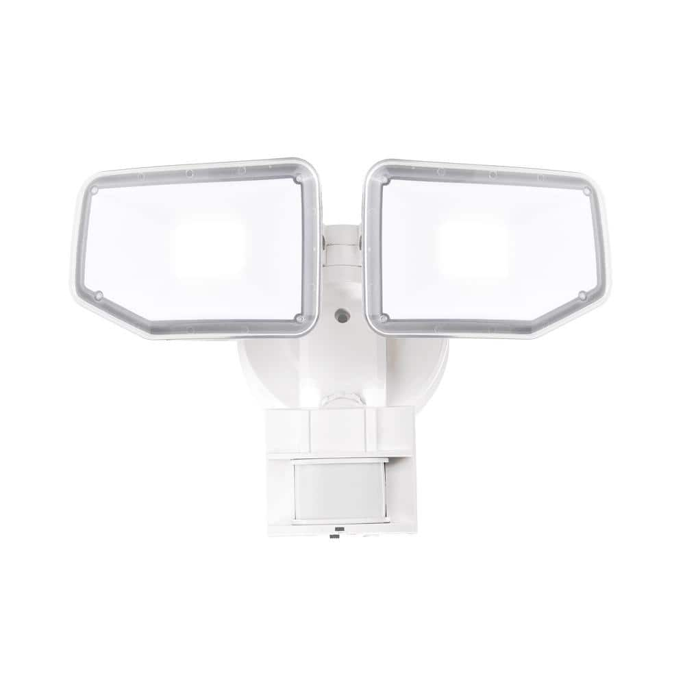 AWSENS 40-Watt 180-Degree White Motion Activated Outdoor Integrated LED Security Flood Light with PIR Dusk to Dawn Sensor