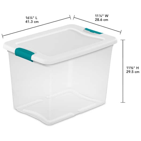 Heavy Duty Stacking Plastic Storage Boxes with Lid Locking Handles 3 sizes 