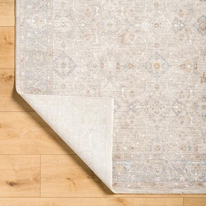 Amira Taupe 3 ft. x 10 ft. Orential Indoor Runner Area Rug