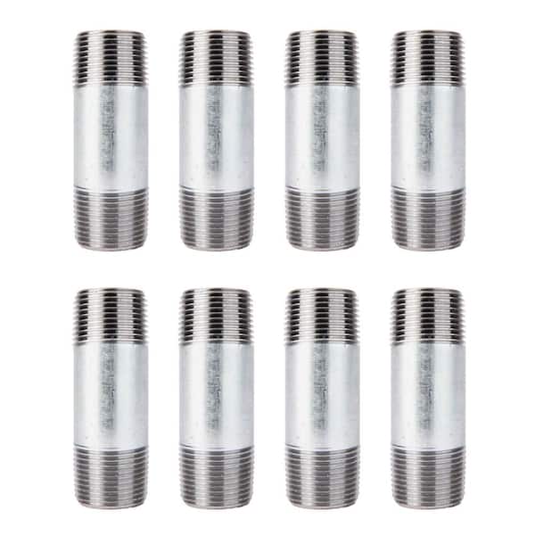 PIPE DECOR 3/4 in. x 3 in. Galvanized Steel Nipple (8-Pack)