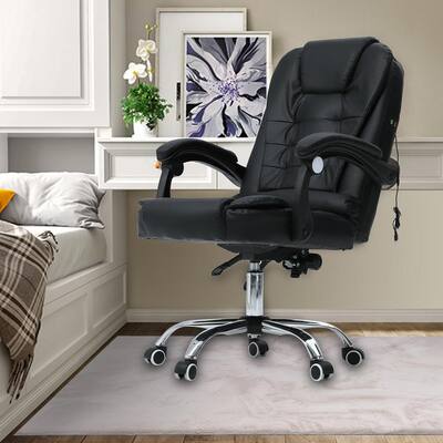Big and Tall Black Faux Leather Reclining Executive Chair Office Chair