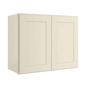 30 in. W x 24 in. H x 12 in. D Shaker Antique White Ready to Assemble Wall Kitchen 2-Door Stock Storage Cabinet