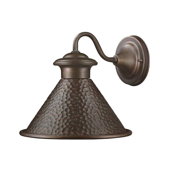 steno voorraad Eigenlijk Home Decorators Collection Essen 8.34 in. Antique Copper 1-Light Outdoor  Line Voltage Wall Sconce with No Bulb Included HBWI9003S86A - The Home Depot