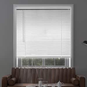 White Cordless Blackout Vinyl Mini Blind with 1 in. Slats - 22.5 in. W x 60 in. L