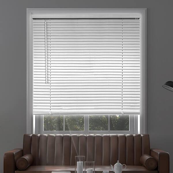 Chicology White Cordless Blackout Vinyl Mini Blind with 1 in. Slats
