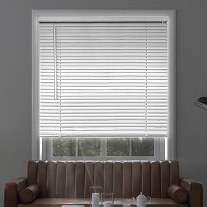 White Cordless Blackout Vinyl Mini Blind with 1 in. Slats - 83 in. W x 84 in. L