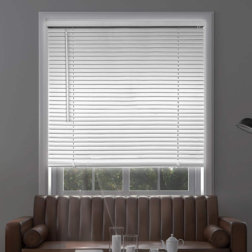 Chicology White Cordless Blackout Vinyl Mini Blind with 1 in. Slats - 12 in. W x 36 in. L