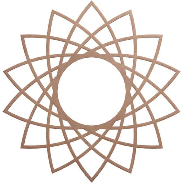 Ekena Millwork 0.375 in. x 22 in. x 22 in. Wood Medallion Moulding