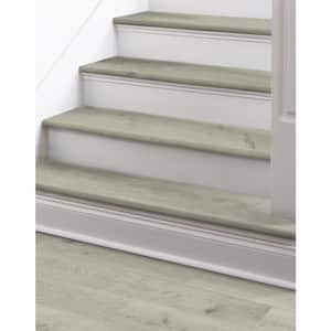 Waterproof Rigid Core Flush Stair Nosing in the color Origami 0.98 in. T x 4.33 in. W x 94 in. L
