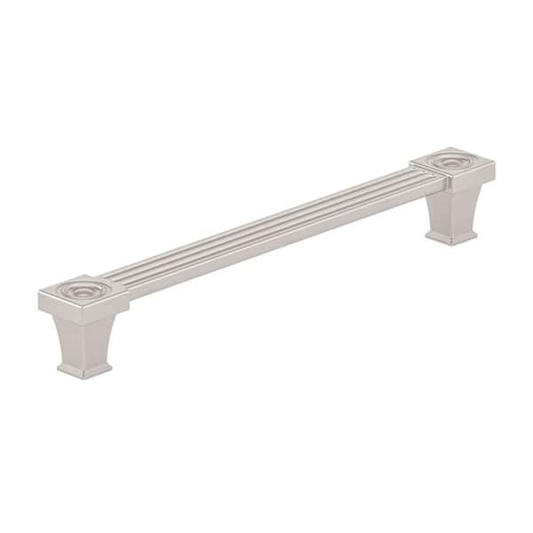 Richelieu Hardware Verona Collection 7-9/16 in. (192 mm) Vintage Brushed Nickel Rectangular Cabinet Bar Pull