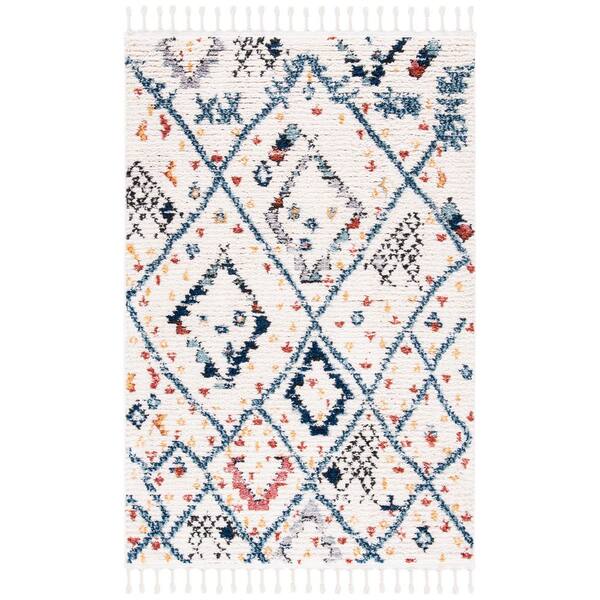 Morocco 4 ft. x 6 ft. Ivory/Multi Tribal Area Rug