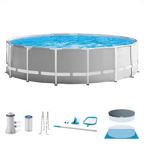 Funsicle Oasis 14 ft. Round 42 in. Deep Above Ground Pool Set P4001442B ...