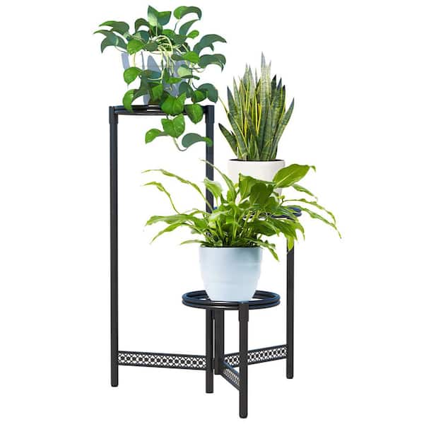 Unbranded 3-Tier Metal Plant Stand Shelf for Indoor Outdoor Plants Multiple, Tiered Flower Pots Holder Stands Kits and Accessories