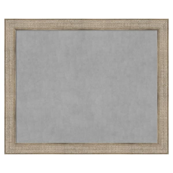 Amanti Art Trellis Silver 46 in. x 38 in Framed Magnetic Board