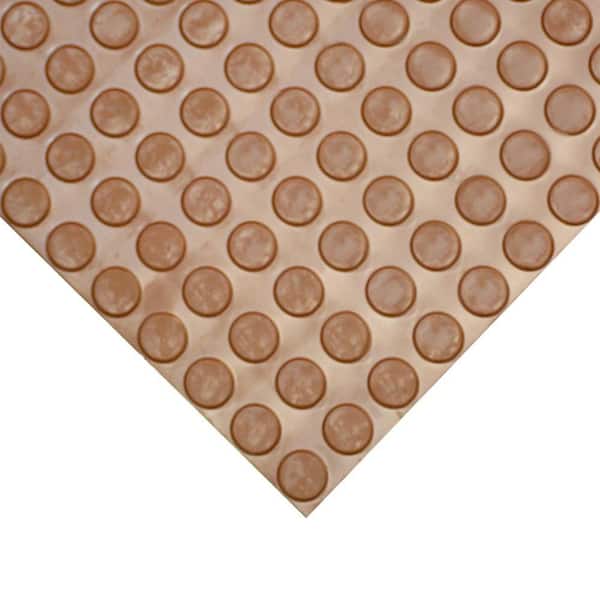Coin-Pattern 3 ft. x 15 ft. Brown Thermoplastic Rubber Garage Flooring Rolls