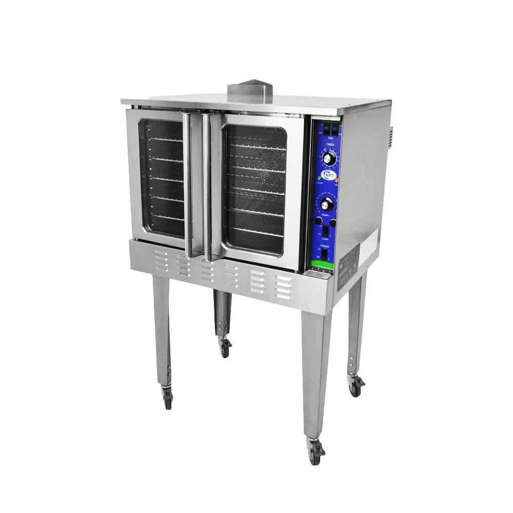38 in. W Commercial Electric Convection Oven Single Phase in Stainless Steel 54,000 BTU with Casters 240-Volt