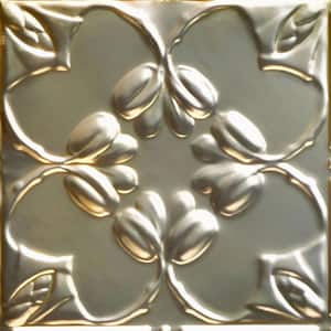 Take Home Sample - Lilac Gold Nugget 1 ft. x 1 ft. Decorative Tin Style Nail Up Ceiling Tile (1 sq. ft./case)