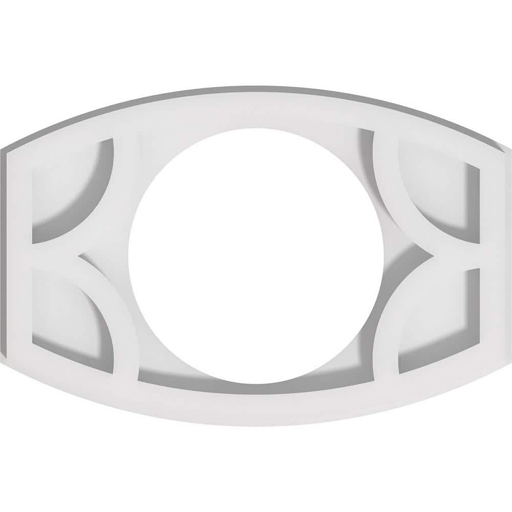 Kailey White PVC Contemporary Ceiling Medallion, 10" x 6.63"
