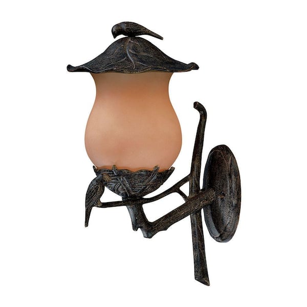 Acclaim Lighting Avian Collection 2-Light Black Coral Outdoor Wall Lantern Sconce