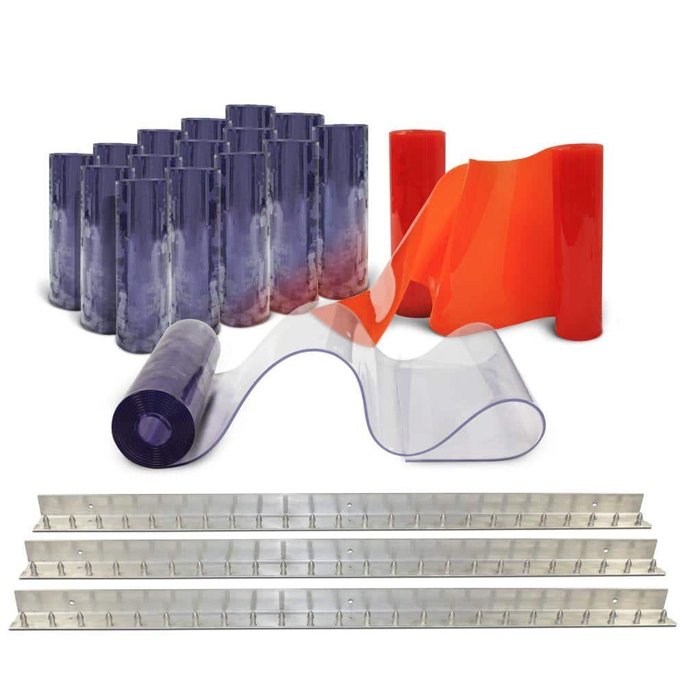 Clear-Flex II 12 ft. x 12 ft. PVC Strip Door Kit