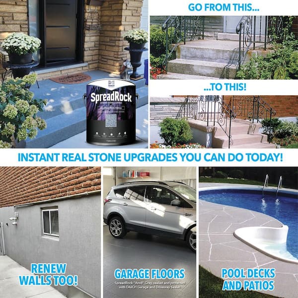 DAICH - SpreadRock Granite Stone Coating 3-gal Flint Grey Interior/Exterior