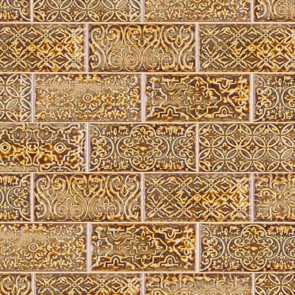 Merola Tile Zurbaran Cobre 4-1/2 in. x 8-7/8 in. Ceramic Merola Tile Zurbaran Cobre 4-1/2 in. x 8-7/8 in. Ceramic