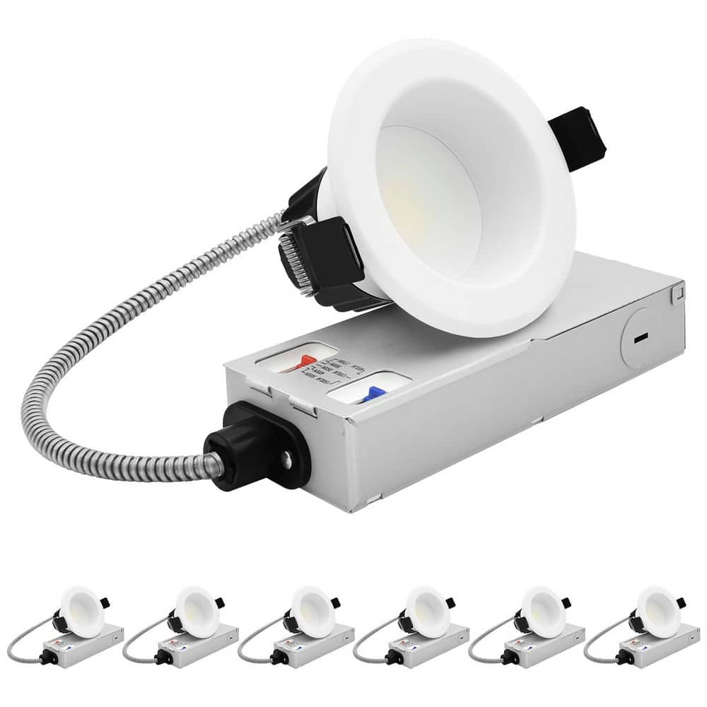 3 Inch Integrated LED Recessed Light, Downlight, 5CCT, 9/12/15W, Dimmable, CRI90, 900/1200/1500LM, 120-277V, 6 Pack price history on PriceWatchPro