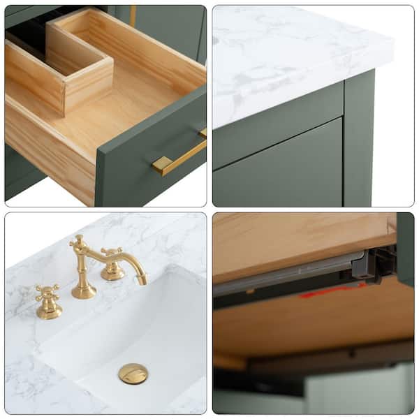 remodel 05 V.A. 『VANITY BOX』 Vanity Art 60 in. W x 22 in. D x 34 in. H Double Sink