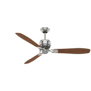 Tribeca 60 in. Indoor Brushed Nickel Ceiling Fan with 4-Speed Wall Mount Control