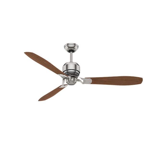 Casablanca Tribeca 60 in. Indoor Brushed Nickel Ceiling Fan with 4-Speed Wall Mount Control For Bedrooms