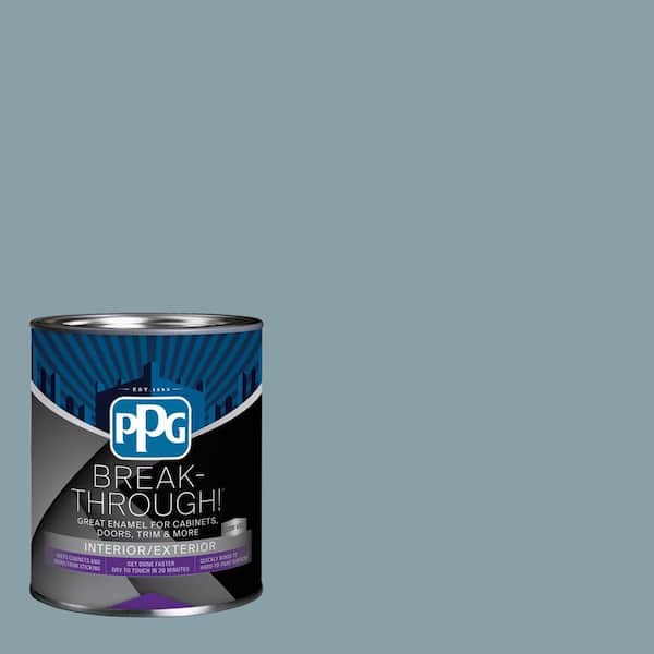Break-Through! 1 qt. PPG1035-4 Symphony Of Blue Semi-Gloss Door, Trim & Cabinet Paint