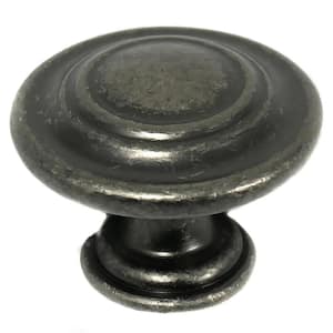 Windsor 1-3/8 in. Antique Pewter Round Cabinet Knob