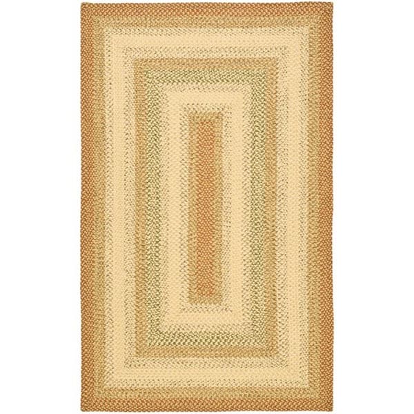 Braided Rust/Multi Doormat 2 ft. x 3 ft. Border Area Rug