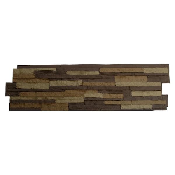 NextStone Stacked Stone Carolina Cocoa 13.25 in. x 46.5 in. Faux Stone Siding Panel (5-Pack)