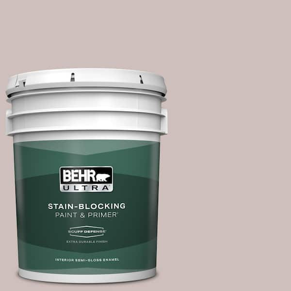 BEHR ULTRA 5 gal. #750A-3 Vintage Taupe Extra Durable Semi-Gloss Enamel Interior Paint & Primer