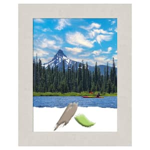 Rustic Plank White Picture Frame Opening Size 18 x 24 in.