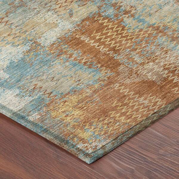 Chantille Machine Washable Indoor/Outdoor Abstract ACN2790 Paprika 2 ft. x 3 ft. Accent Rug